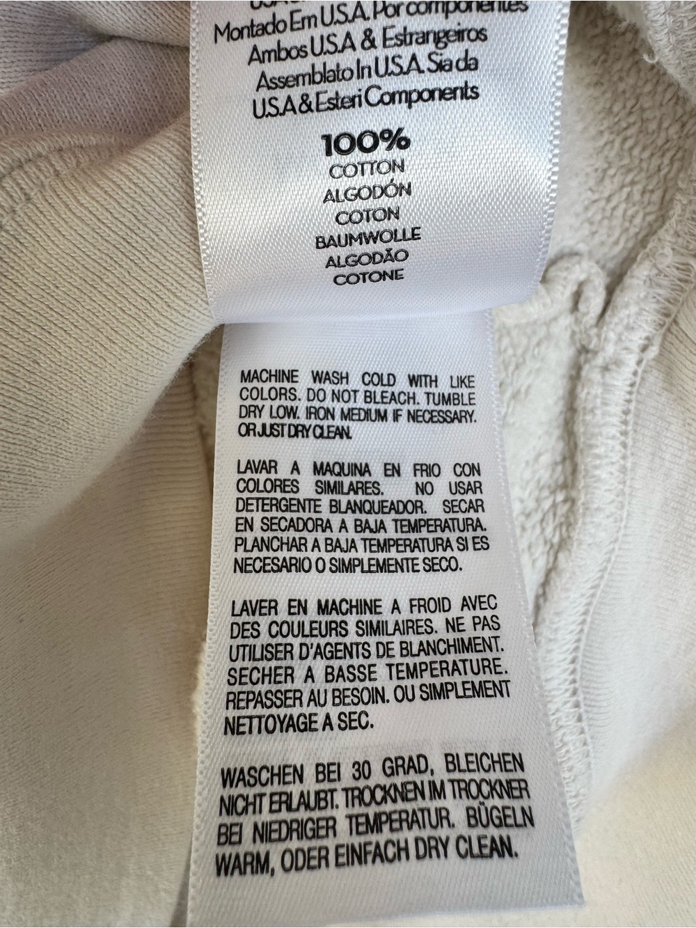 MOTHER Biggie Concert Crew Sweatshirt Ivory Pink “Always Liked You Best” Size L - Picture 5 of 5